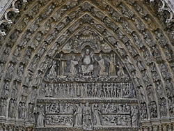fontaines de France : Tympan de la Cath�drale d'Amiens