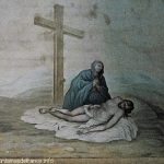 Marie priant près de son fils mort