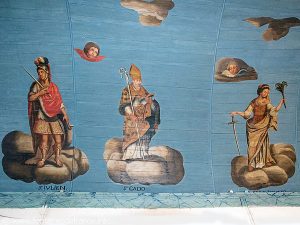 Détail de la voûte de l'église St-Théo