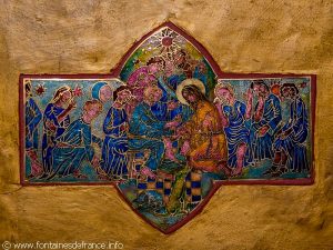 Plaque de cuivre émaillé de l'autel